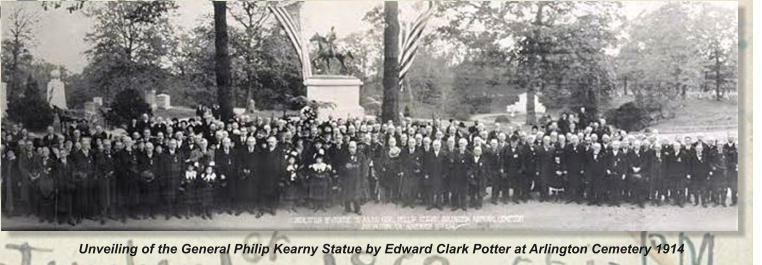 Unveiling of the General Philip Kearny Statue by Edward Clark Potter at Arlington Cemetery 1914